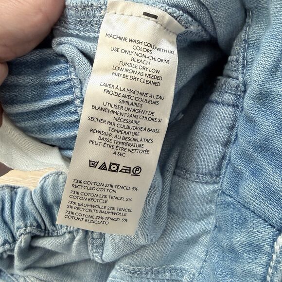 WE THE FREE Silverton Puddle Pull On Barrel Jeans Blue Relaxed Fit Denim L NWT - Picture 6 of 16